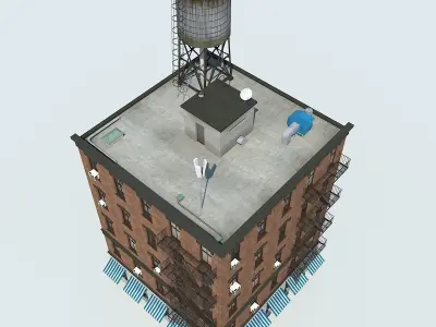 NYC Building Low-poly 3D model get