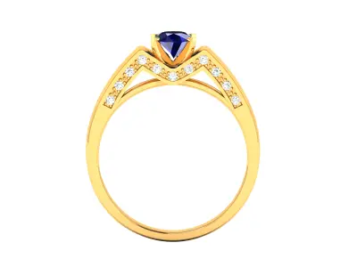 Women Ring  Render 3dm STL OBJ FBX Details 3D print model 421