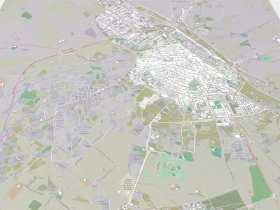 Cityscape Albacete Spain 3D model