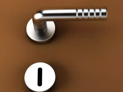 Door Handle Chrome Free 3D model