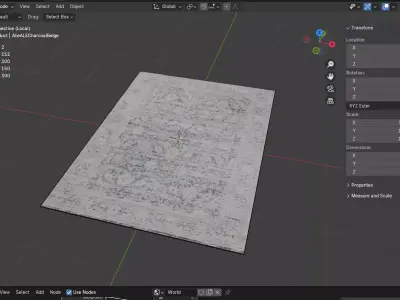 Alie ALE Charcoal Beige Rug Low-poly 3D model