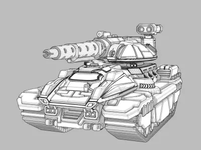 Chasovoy MK II - Medium Tank 3D print model
