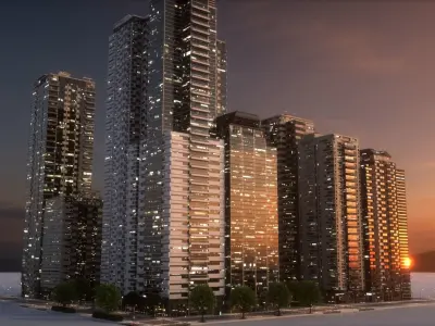 City Block Type B02 3D model