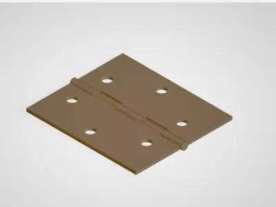 metal hinge 3x3 Free 3D model