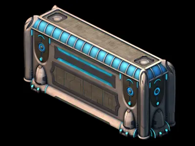 Space Station - City Gate Wall 01 3D model