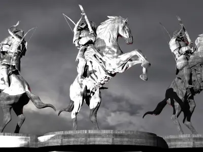 Demon Samurai Horseman 3D model