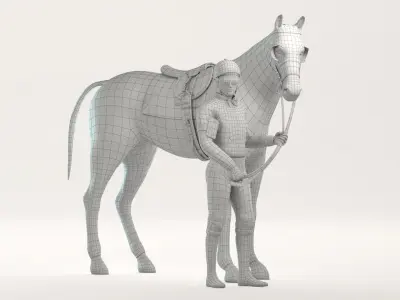  Racehorse and Jockey HQ 006 Standard License 