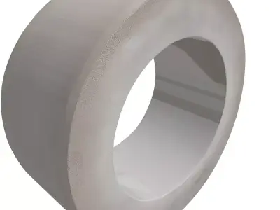 Rough Concrete Pipe Ring Segment Low-poly 3D model