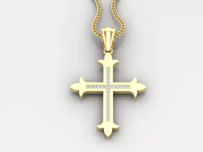Cross Light Gold 4CP090 3DM STL 3D model