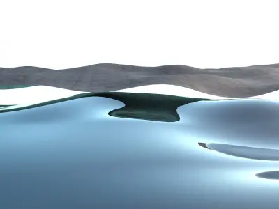 Black Sand Beach 3D model