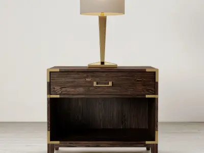 RH Cayden Campaign open nightstand 26 3D model