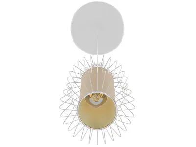 Ceiling Lamp with Wire Shade 02 3D model