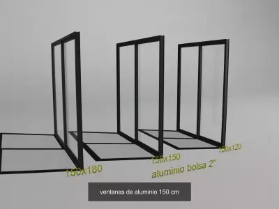 coleccion ventanas aluminio 3D Model Pack
