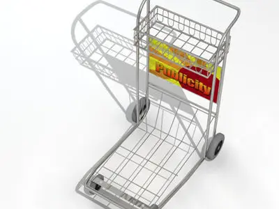 Airport Luggage Cart 3D model