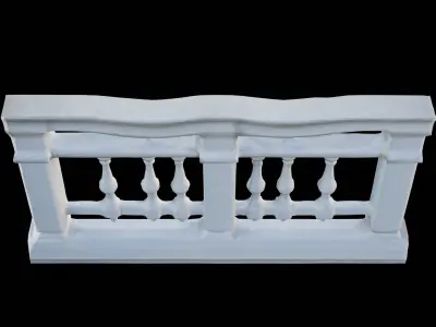 Concrete Balustrade Free 3D model