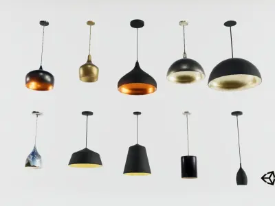 Pendant Lights Low-poly 3D model