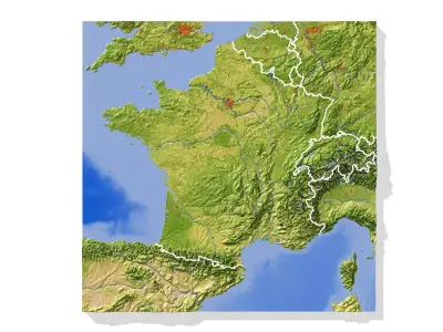France High resolution 3D relief maps 3D model