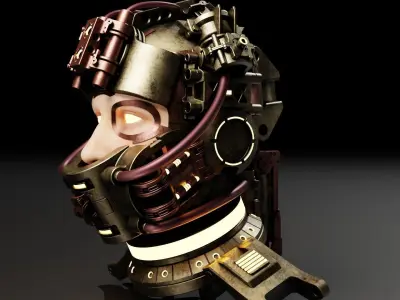 Sci-fi Character Cyborg 008 3D model