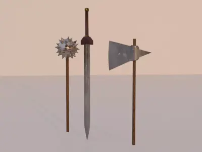 Bandit and Monster Camp Props Pack Low-poly 3D model