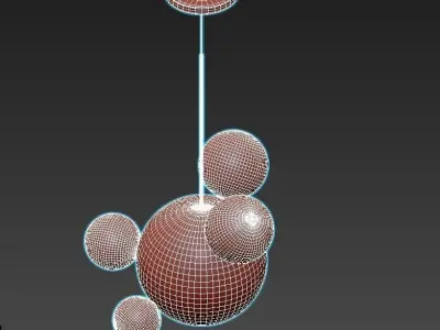 Soap Bubble Clear Glass Pendant Light 3D model
