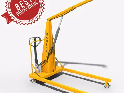 Hand-operatived crane 3D model