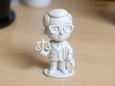 Lawyer Cartoon Character 3D Printable 3D print model