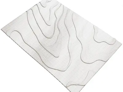  cotton rug Limestone 3D model