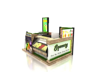 Kiosk - Juice spot 3D model Low-poly 3D model