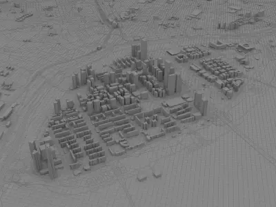 Cityscape Seoul  South Korea 3D model