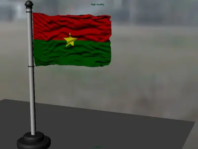 Burkina Faso Flag 3D model