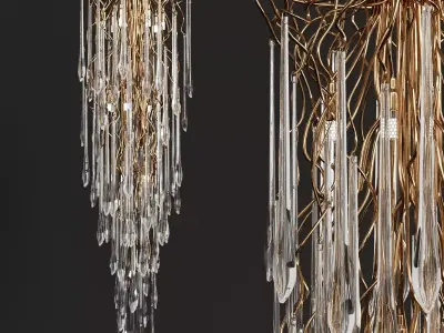 Candela Serip organic lighting Low-poly 3D model