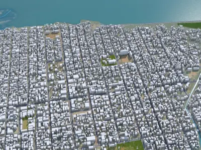 Ouagadougou Burkina Faso 30km AI Low-poly 3D model
