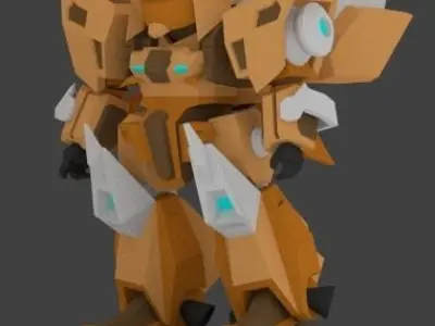 Super Mecha 2 - Gorean of Code Name F41VDI Low-poly 3D model