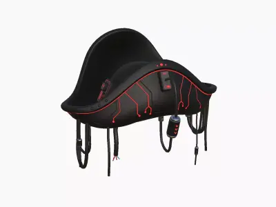 Cyberpunk Pirate Hat A09 - Character Design Low-poly 3D model