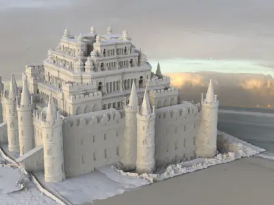 Tudor castle Fantasy version 1 3D model