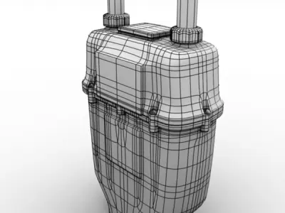 Vintage gasmeter 3D model