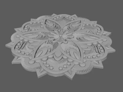rosette flower 3D model 34