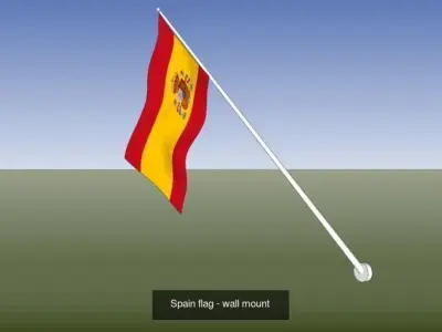 Nation flag for wall mount 3D Model Pack