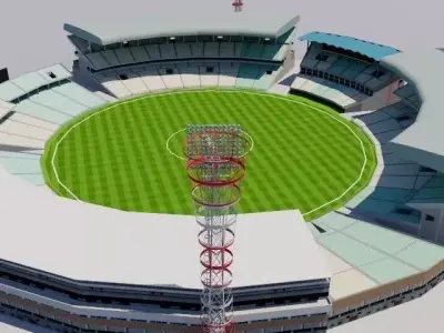 Eden Gardens - India Low-poly 3D model