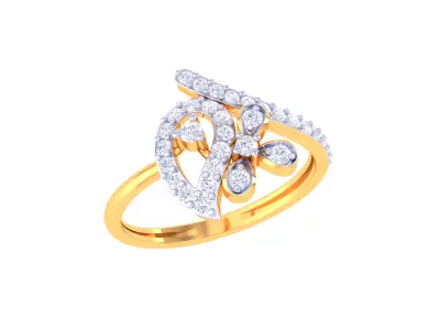 Women Ring  Render 3dm STL OBJ FBX Details 3D print model 160