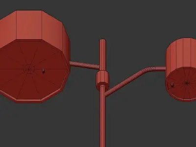 Statistocrat floor lamp with three lamps 3D model
