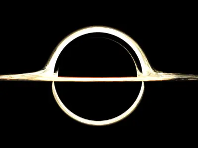 Black Hole Gargantua Interstellar Free low-poly 3D model