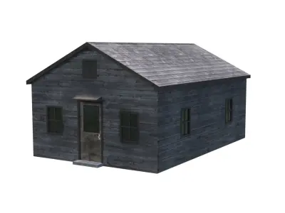 Old Abandoned House Low-poly 3D model