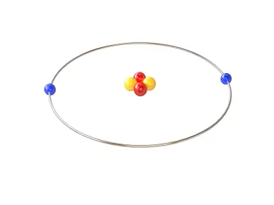 Helium Chemical Element v1 001 Low-poly 3D model