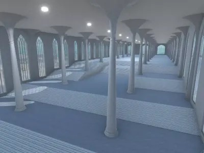 Sci-Fi Hall 3D model