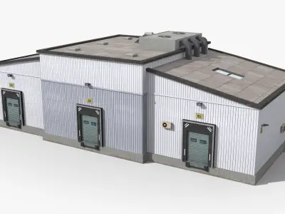 Factory x30 Low-poly 3D model