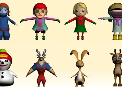 GAME MODEL LOW POLY PP 01 Low-poly 3D model