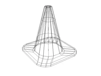 Road Cone Low-poly 3D model buy