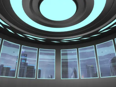 Sci Fi Room Low-poly 3D model