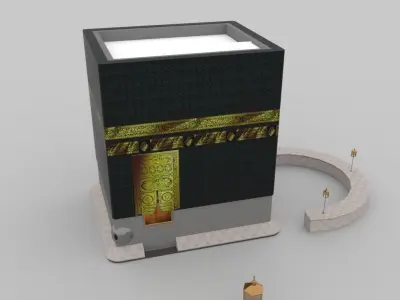 Muslims Kaaba Low-poly 3D model 3D model